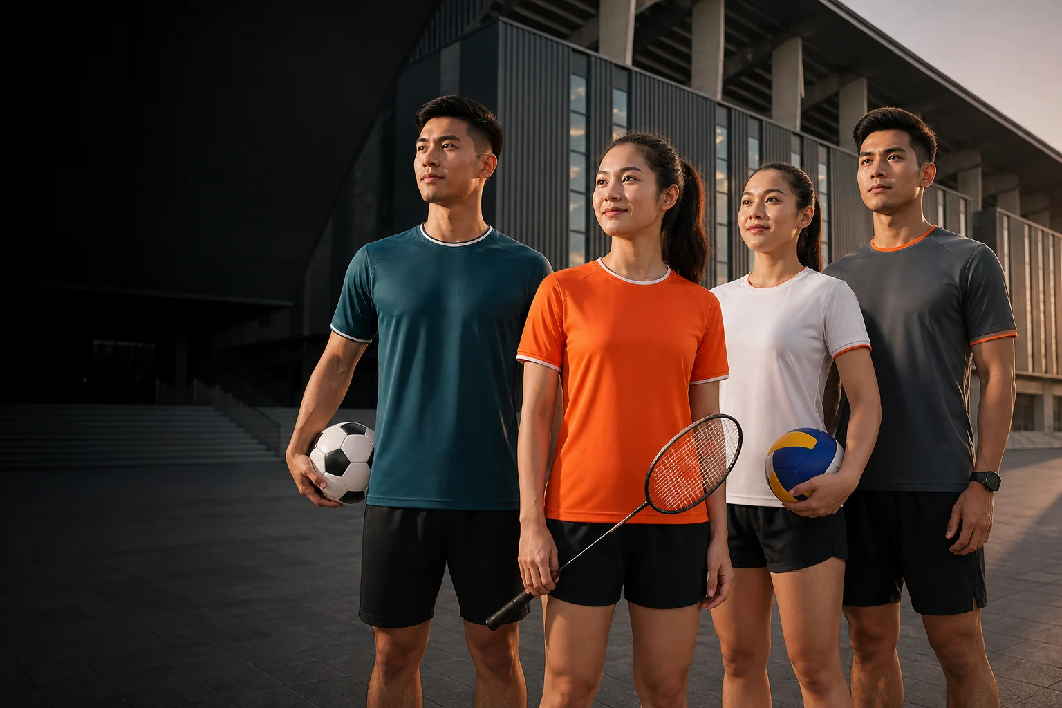 Đội hình vận động viên Việt Nam trong trang phục thể thao PND